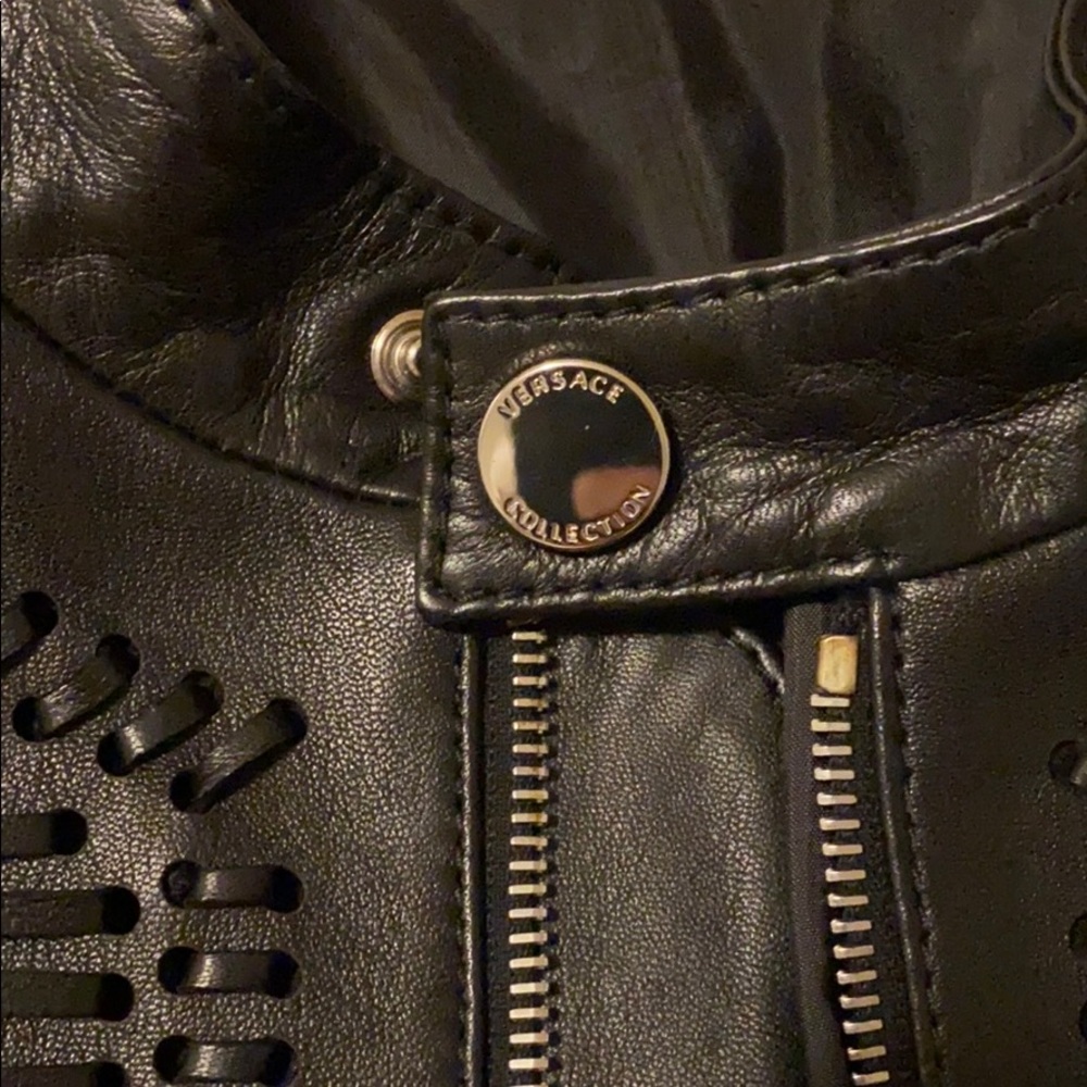 VERSACE LEATHER JACKET - Picture 3 of 9